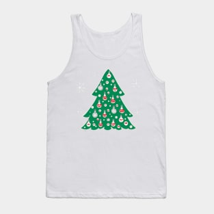 A Cute Christmas Tree Holiday Design. Tank Top